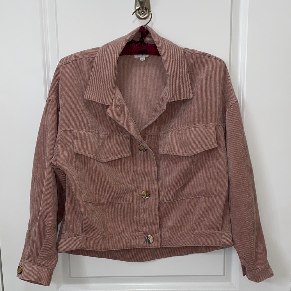 Mine Women's Corduroy Utility Jacket - Dusty Pink